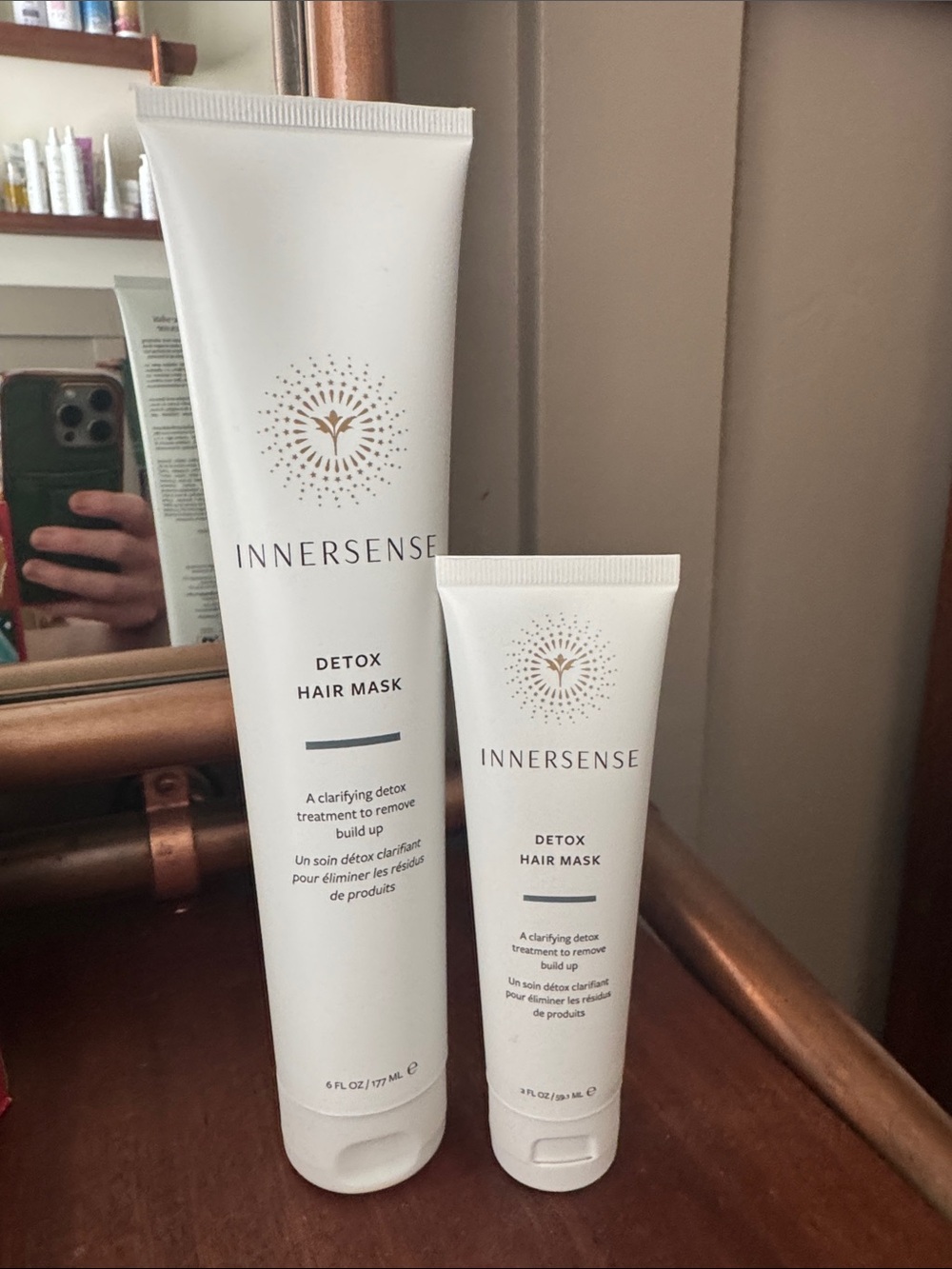 Innersense Detox Hair Mask, new and unopened. 6 ounce tube and 2 ounce tube.